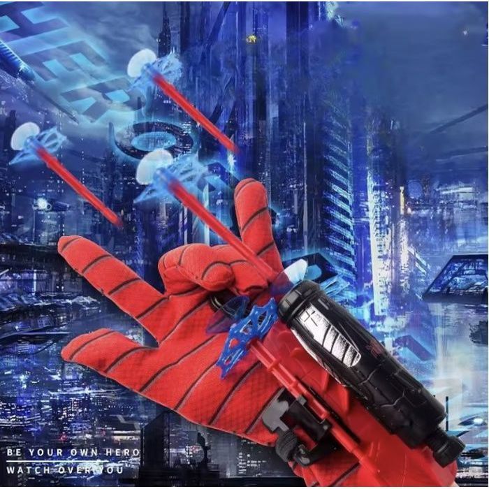 Spider-Hero Launcher Glove – Interactief speelgoed met zuignapjes die projectielen afschieten – Ideaal cadeau voor kinderen