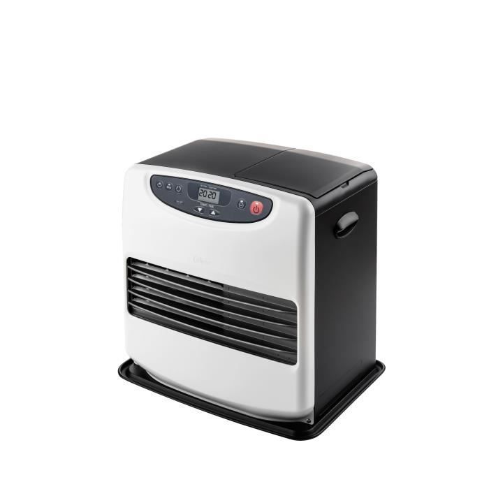 Riscaldatore elettronico a cherosene - QLIMA - SRE 9046C2 - Fino a 54 m² - Serbatoio da 9 litri - Silenzioso - Nero e bianco