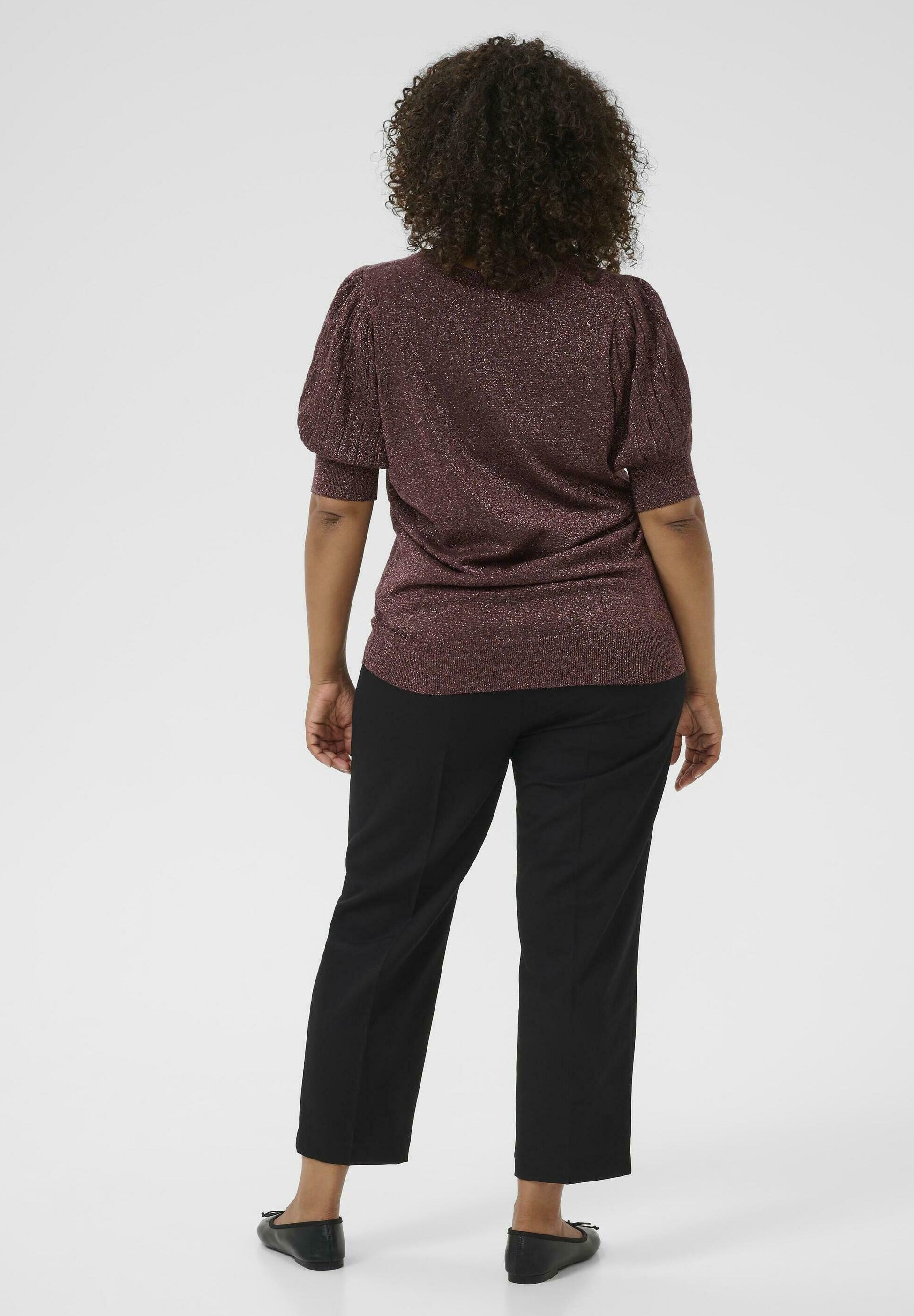 Kaffe Curve REGITTA PLEAT - Bedrucktes T-Shirt - Fudge