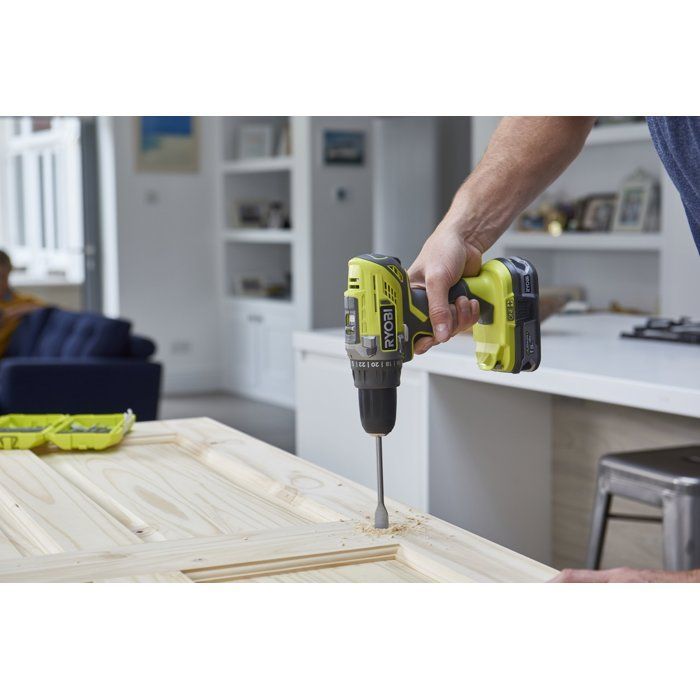Taladro/atornillador inalámbrico - RYOBI - R18DD3-215S - 18V - 2 baterías de 1,5 Ah + cargador + bolsa de transporte