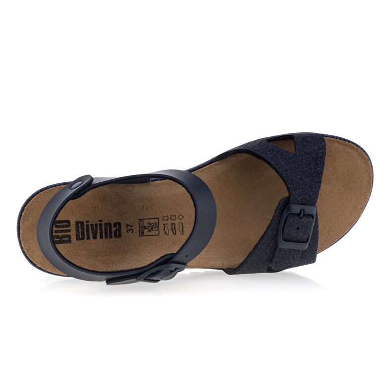 Blaue Sandalen für Mädchen / Zehenfreie Schuhe