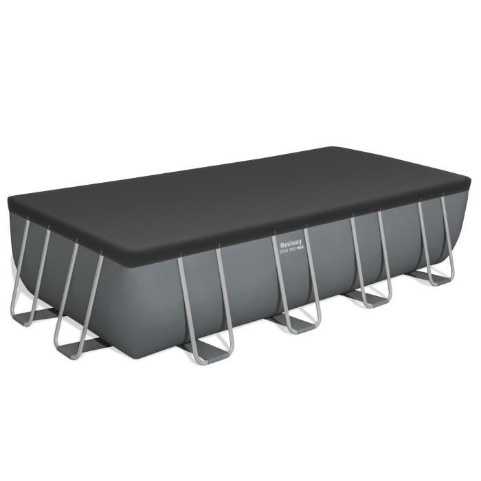 Kit de piscina tubular elevada BESTWAY - Steel Pro Max™ - 549 x 274 x 122 cm - Rectangular (filtro de cartucho, cubierta, escalera)