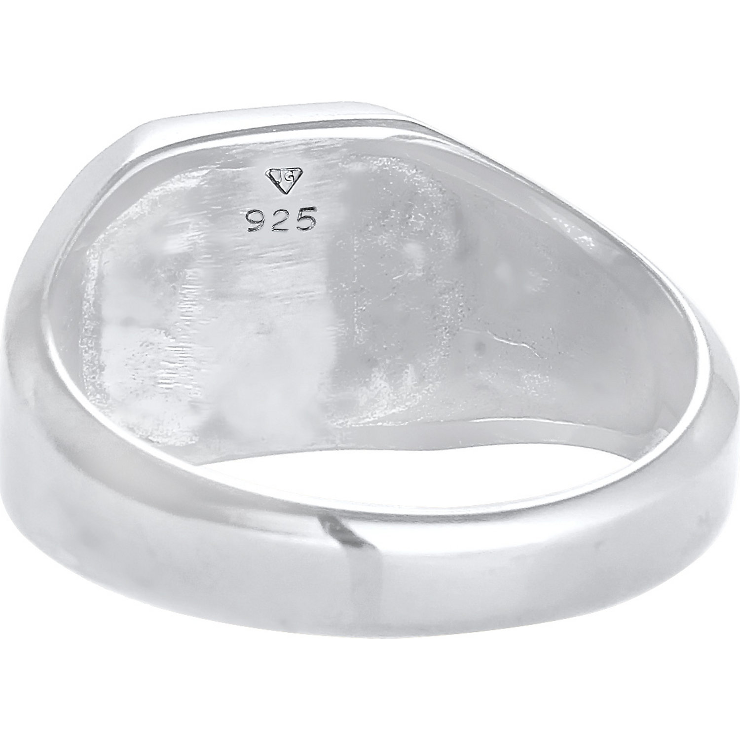 KUZZOI Bague homme en émail noir tendance de base en argent sterling 925