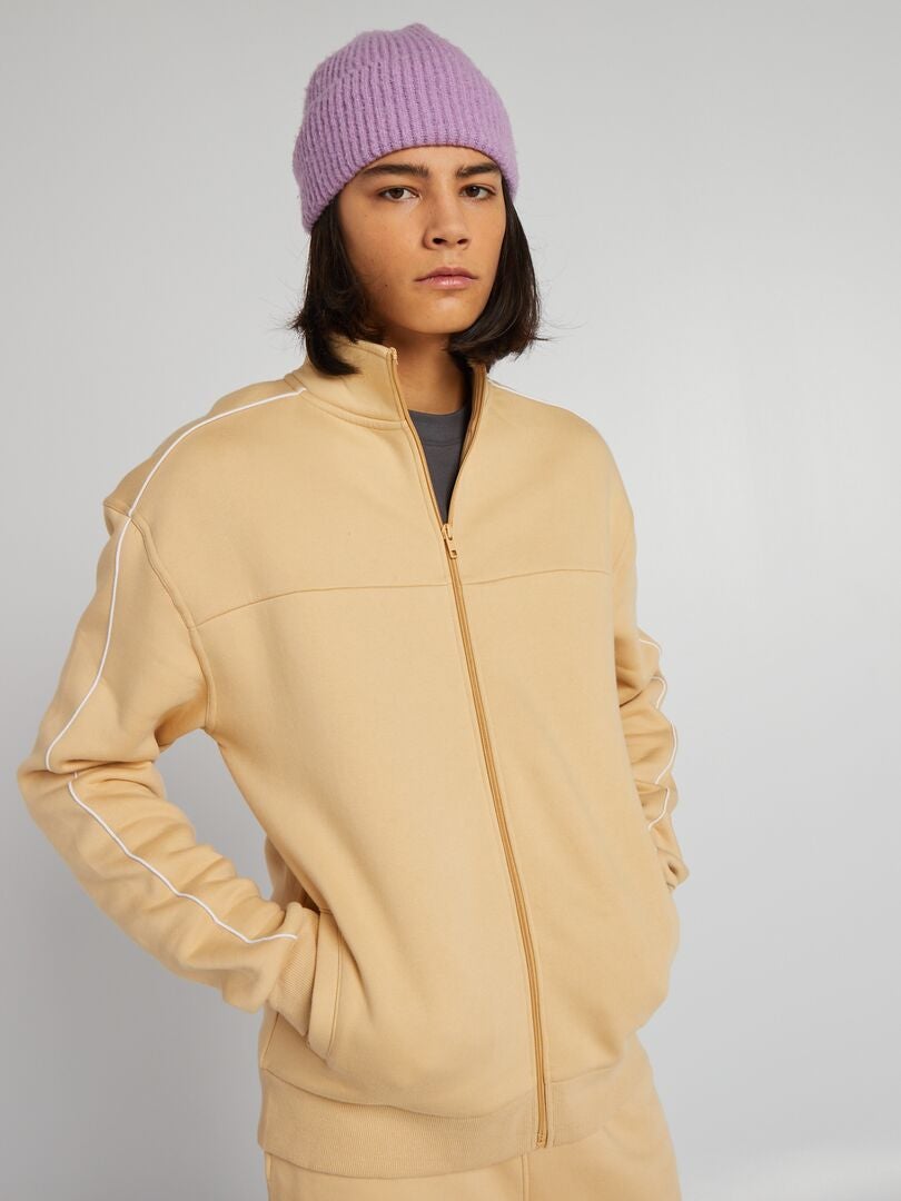Trui met rits - BEIGE