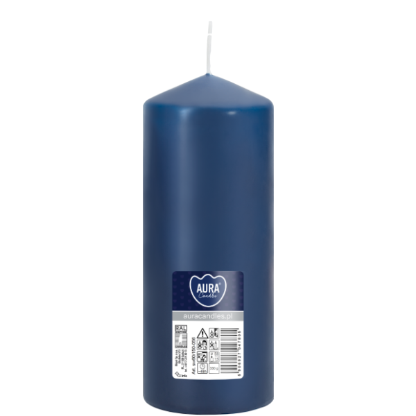 Świeca Walec Bispol Aura 48H 15Cm Sw60/150 Granatowa