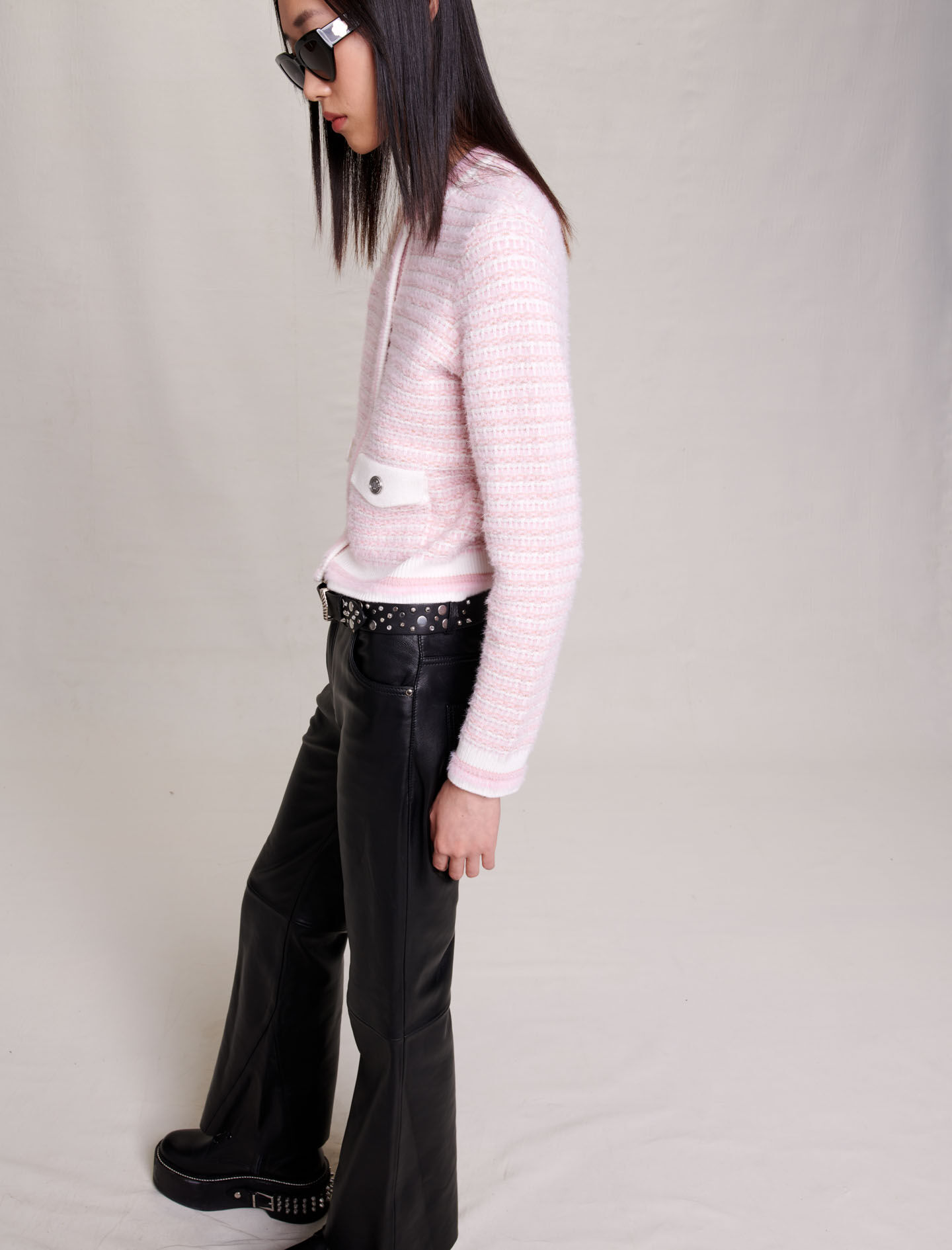 Gebreid vest - Roze
