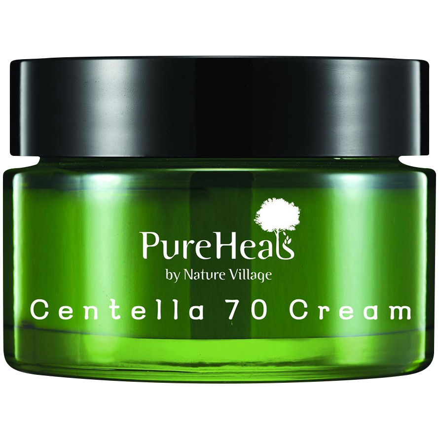 Pureheals łagodzący krem do twarzy z wąkrotą azjatycką 70% 50ml Centella 70