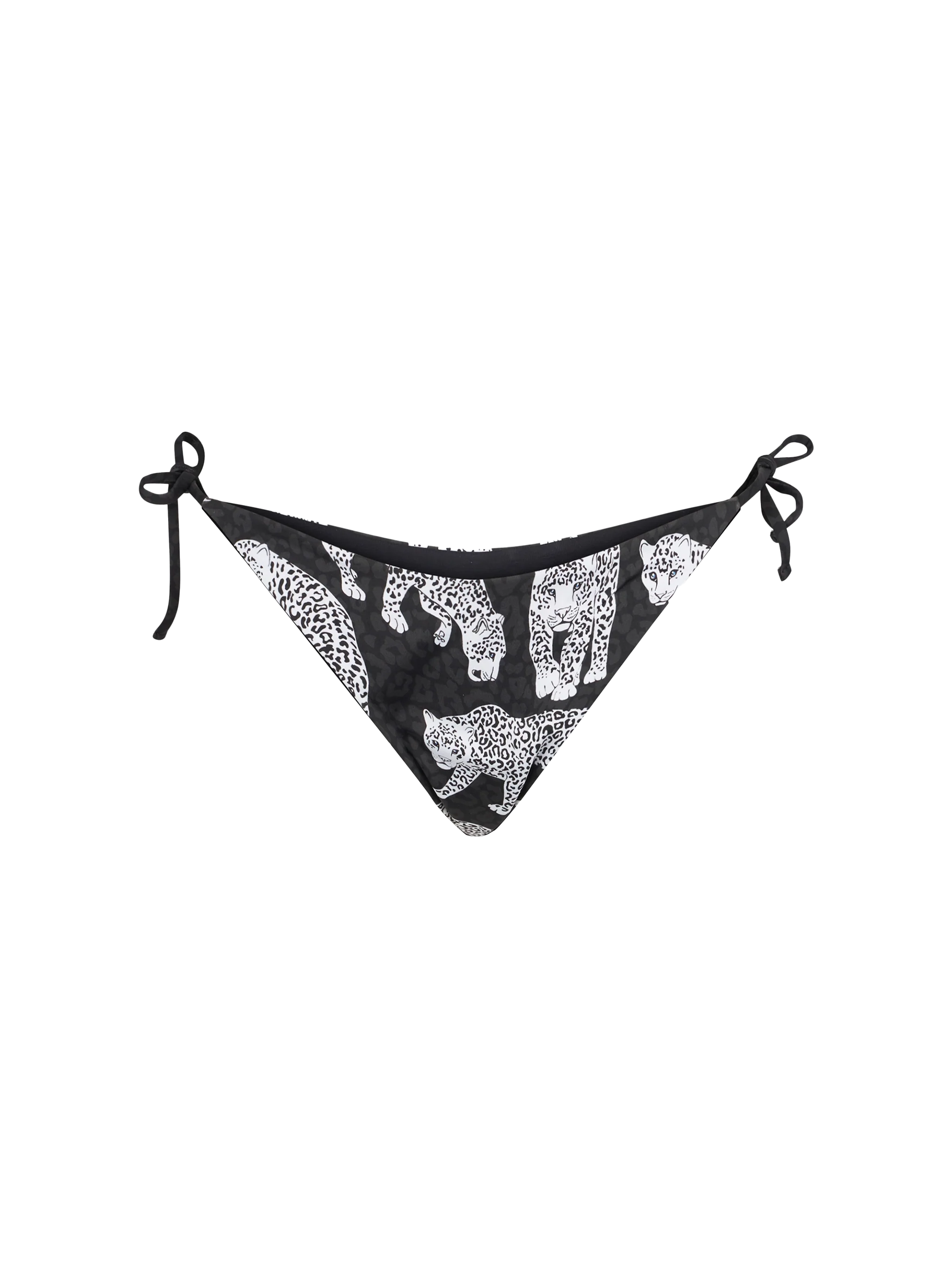 Zwarte slip met dierenprint