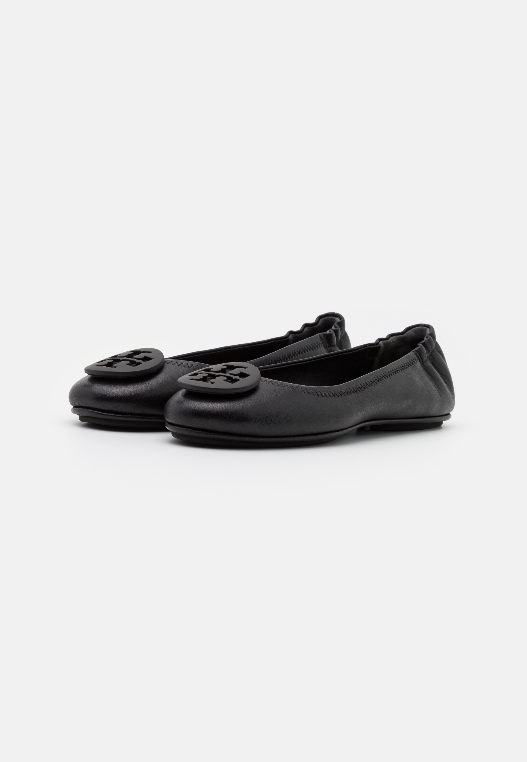Tory Burch MINNIE POWDER COATED LOGO - Ballerina's - perfect zwart