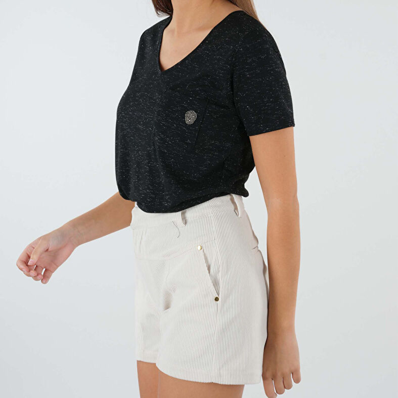 T-skjorte Femme Noir
