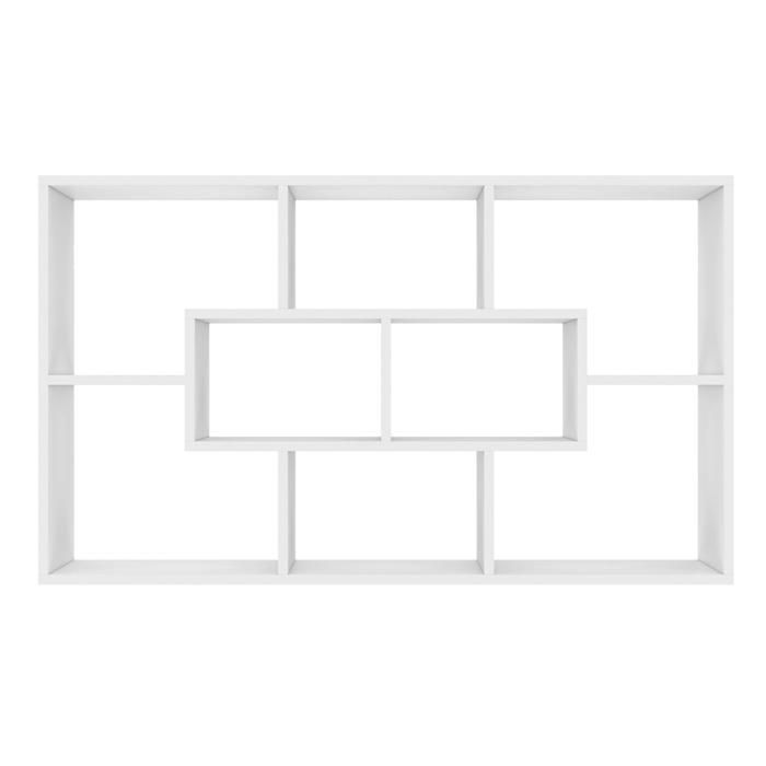 IDMARKET Etagère murale COLETTE avec 8 compartiments blanc