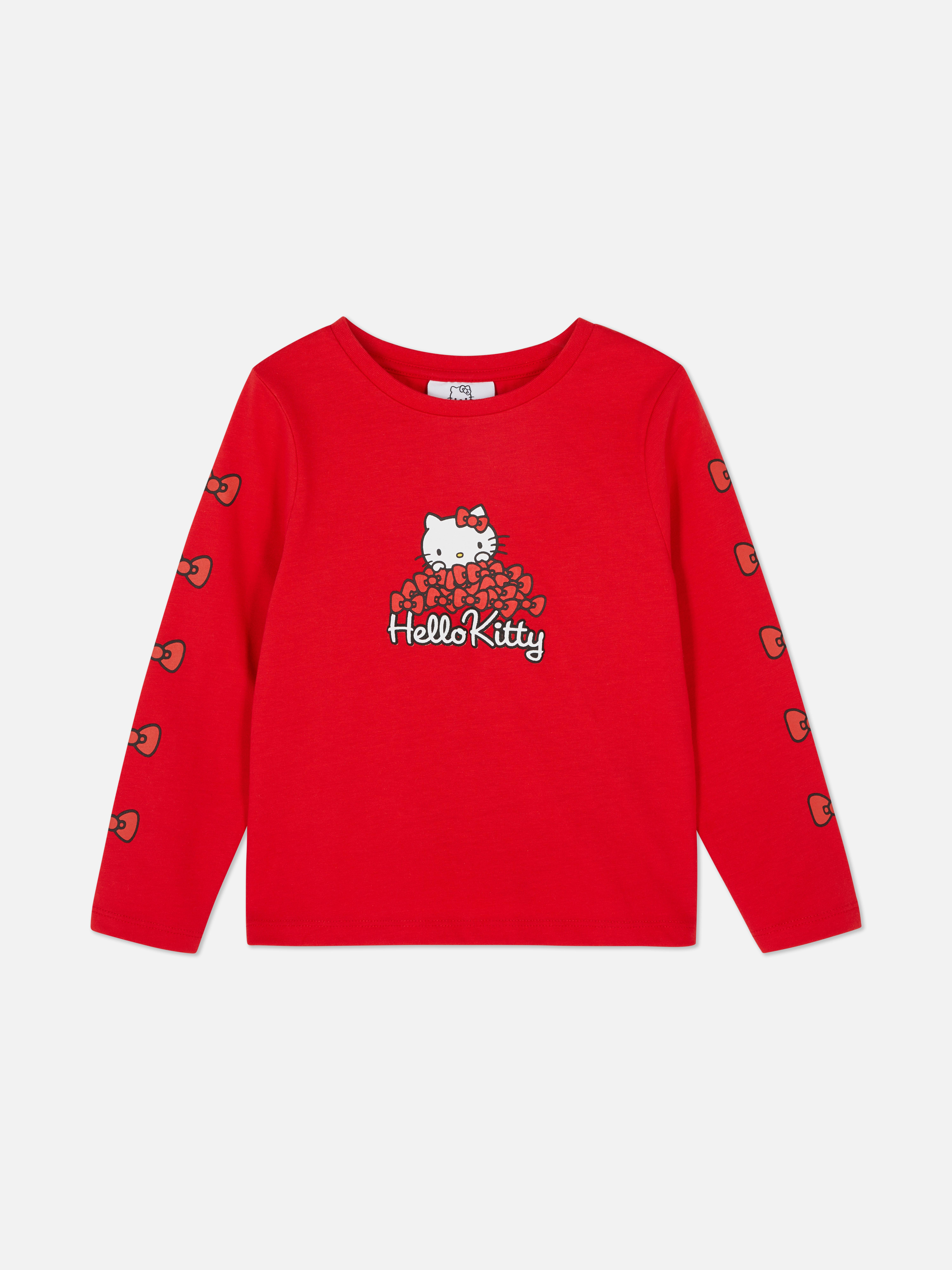 Hello Kitty Langarmshirt Dieses Langarmshirt mit Rundhalsausschnitt hat einen Hello Kitty-Aufdruck auf der Vorderseite.