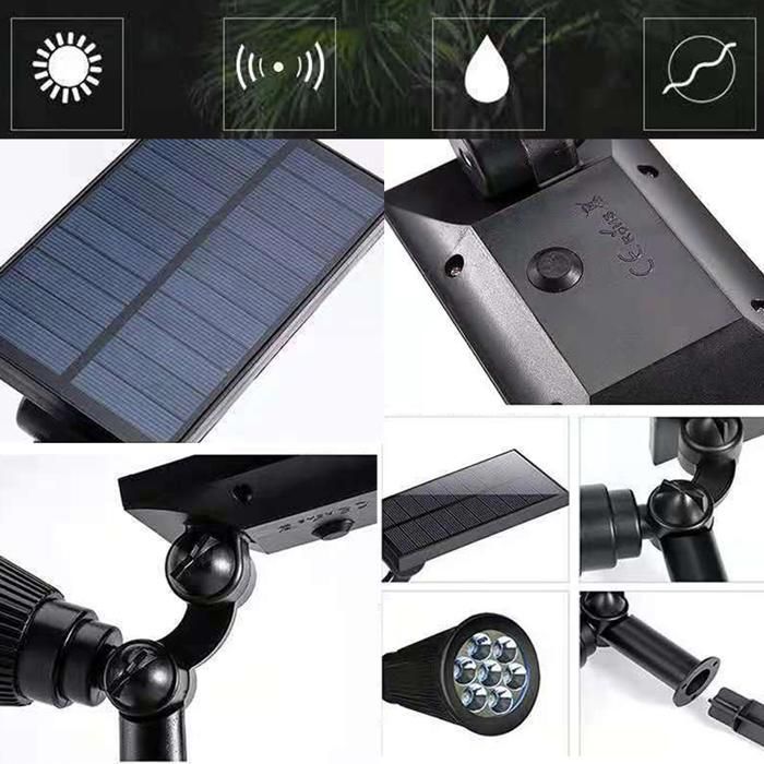 Luci solari da esterno, illuminazione paesaggistica da giardino, applique per vialetti da giardino, set da 2