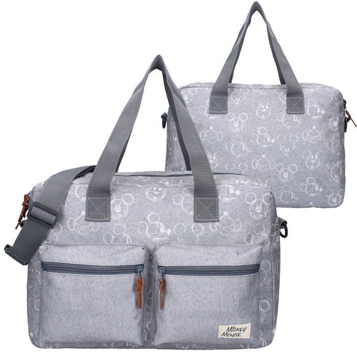 Sac a langer Vadobag Grand sac à langer gris pour bébé - avec matelas à langer - Disney Mickey Mouse, gris