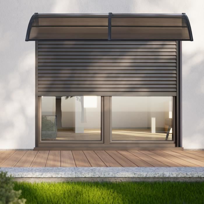 Mellerud Entrance Door Canopy 240 x 100 cm - EN.CASA - Aluminium - Polycarbonate