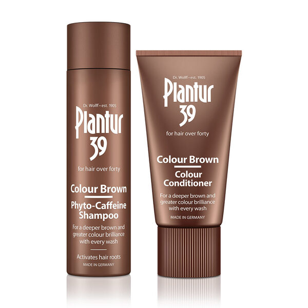 Champú y acondicionador Plantur 39 color marrón con fitocafeína