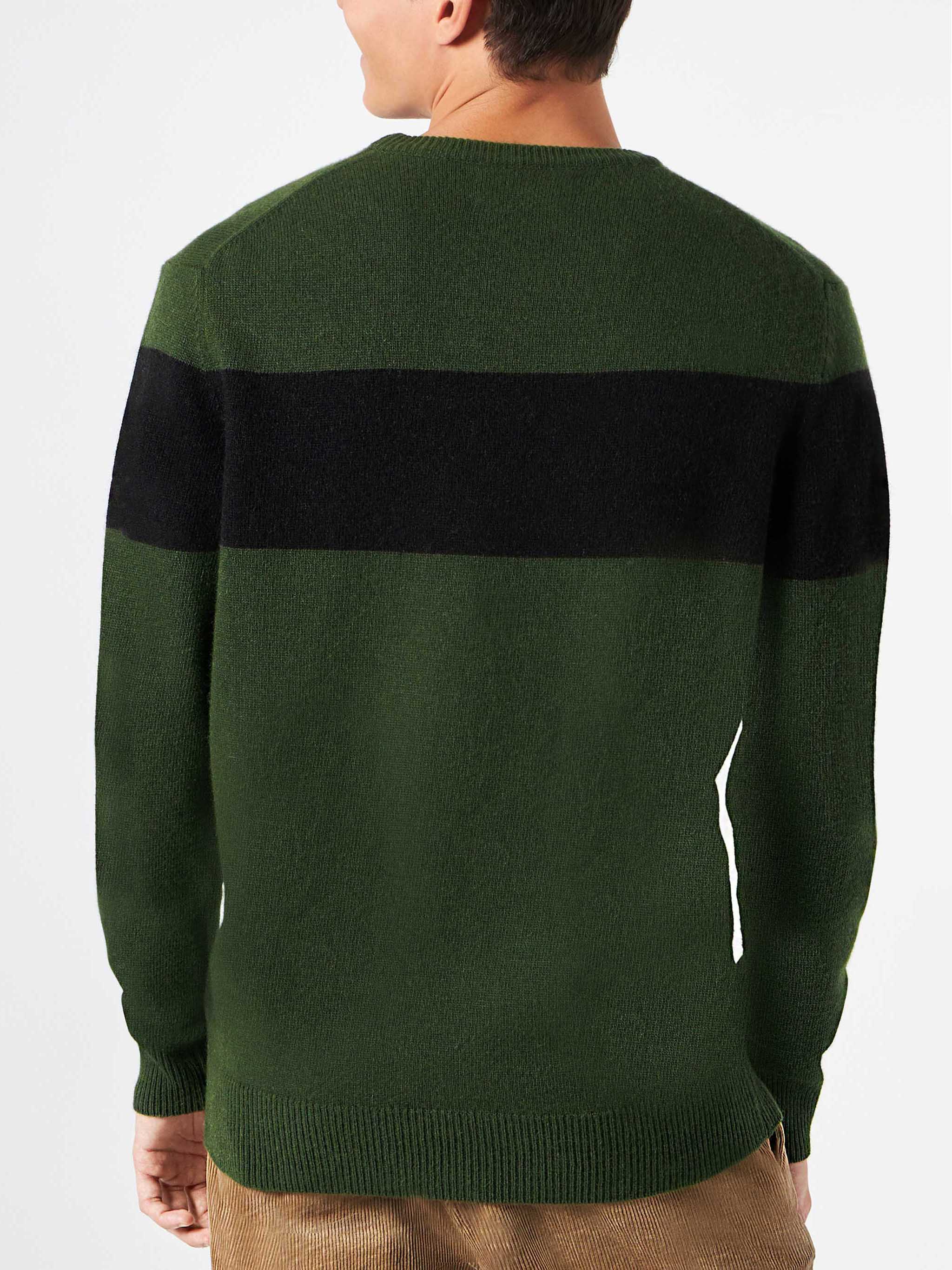 Herentrui van kasjmierblend met Courma-jacquard