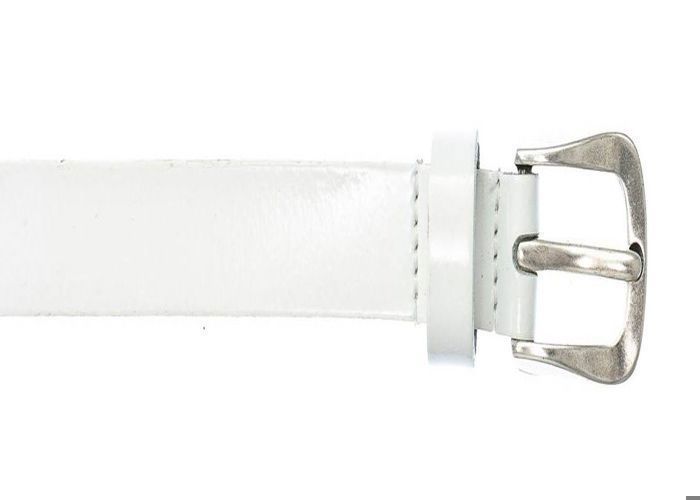 Vanzetti Ceinture blanc en cuir pour fille - 20mm Patent Leather Belt 116111