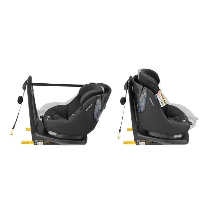 Seggiolino auto BEBE CONFORT AxissFix Air, Gruppo 0+/1, Isofix, Girevole, i-Size, Airbag integrati, Nero autentico, da 4 mesi a 4 anni