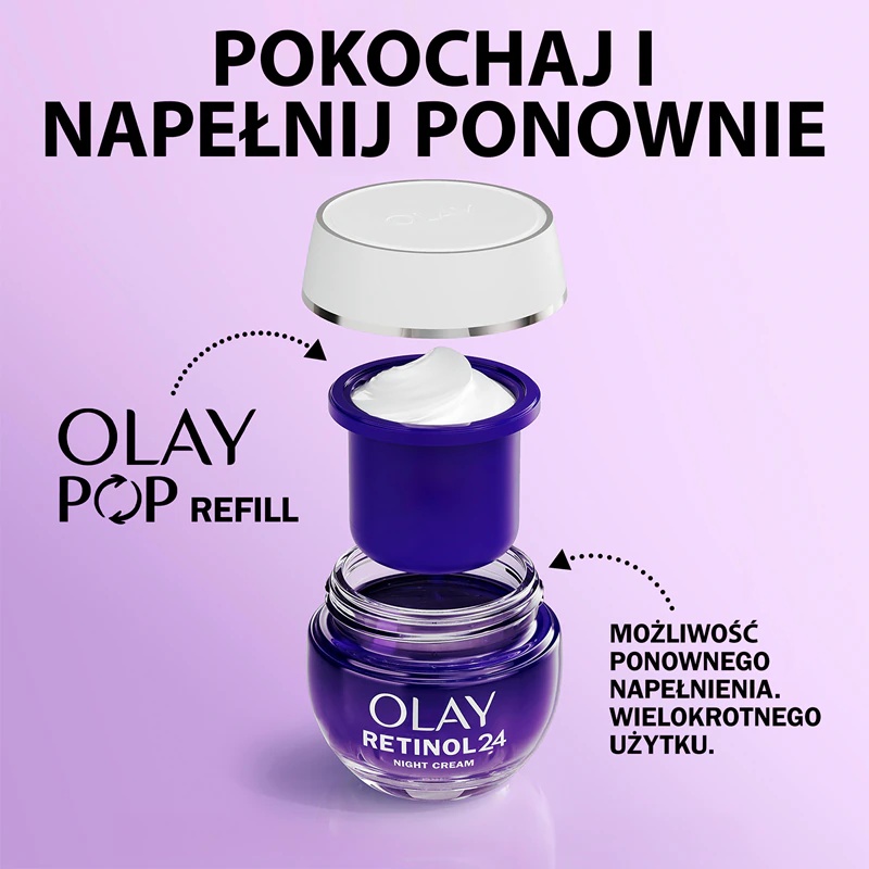 Olay Retinol 24 Night Cream vlažilna in obnovitvena nočna krema z vitaminom E