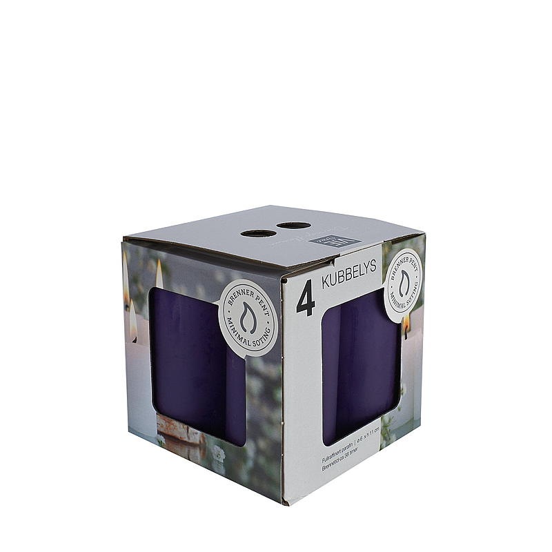 Vie Home Cube Leuchte, 4er-Pack, ø 6 x 11 cm, lila