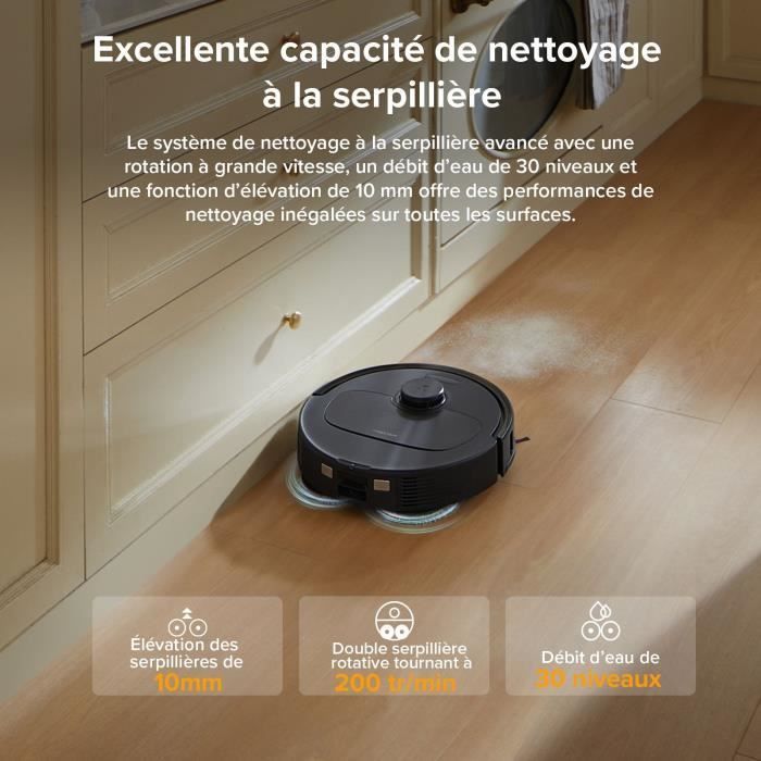 ROBOROCK QR 598 - Aspirateur Robot Laveur - 8000 Pa - Station Multifonctionnelle - Anti-enchevêtrement