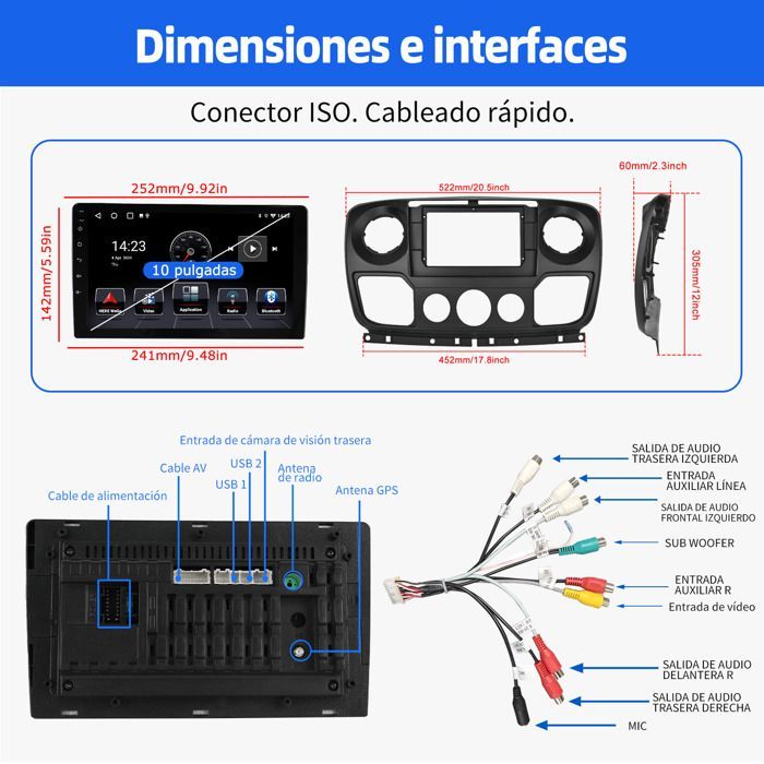 Android car radio - ESSGOO - 64GB - 10.1