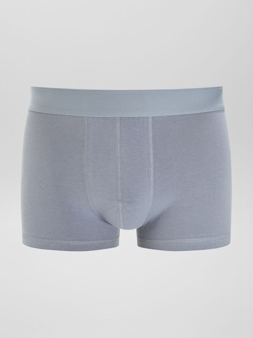 Conjunto de 3 bóxers de color liso - AZUL