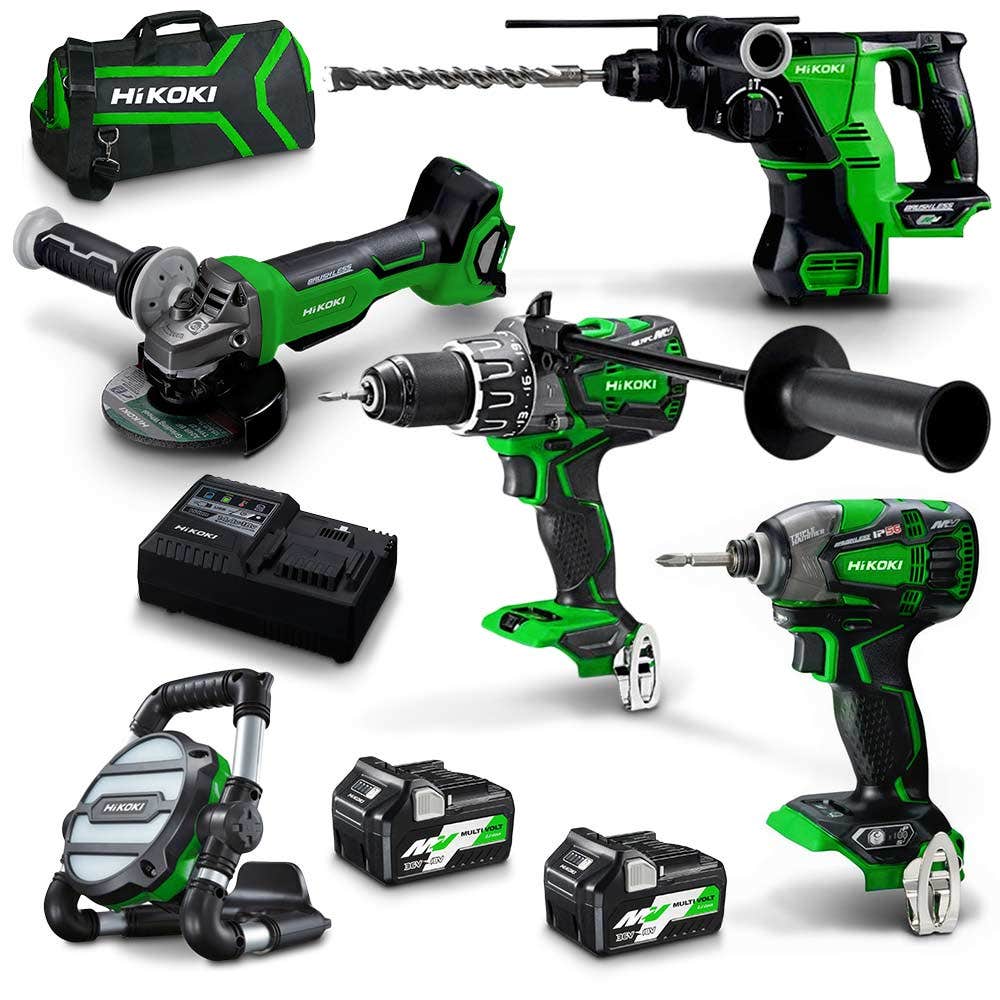 HiKOKI 18V/36V MultiVolt Brushless Akkupack 5-teilig 2 x 2,5 Ah/5,0 Ah KC36D5A(HRZ)