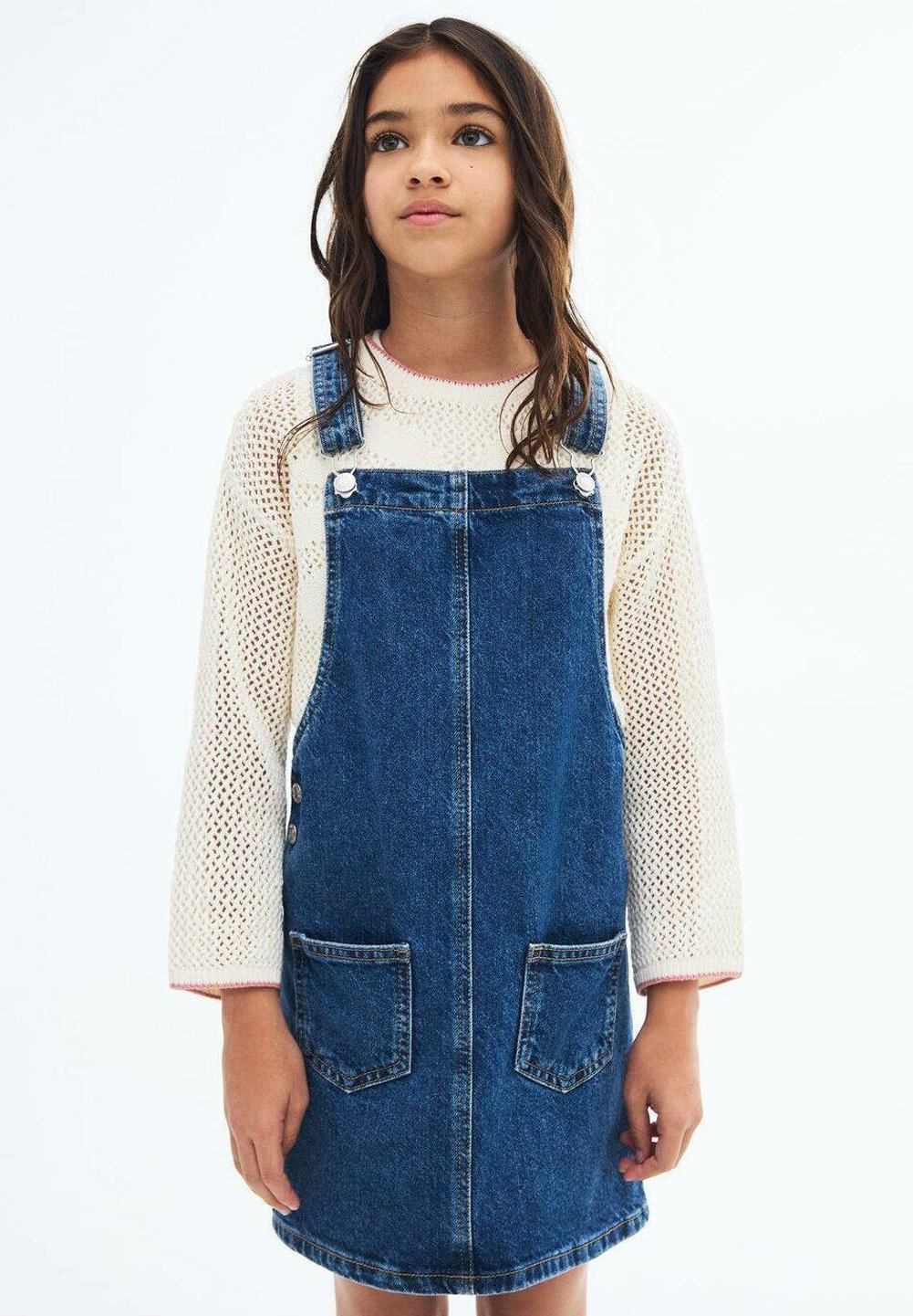 Mango Kids TEEN - Robe en jean - bleu foncé