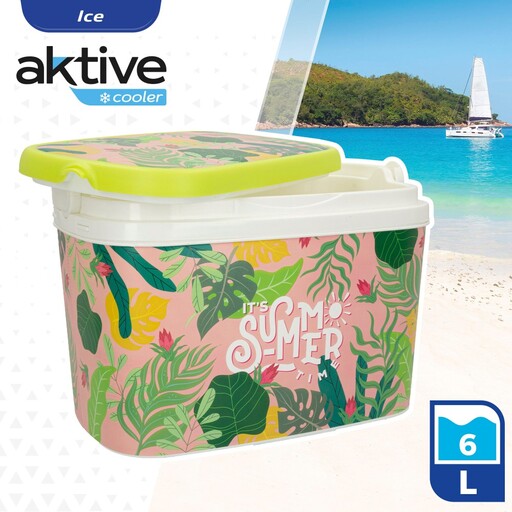 Nevera De Playa Portátil Tropical 6 L Aktive