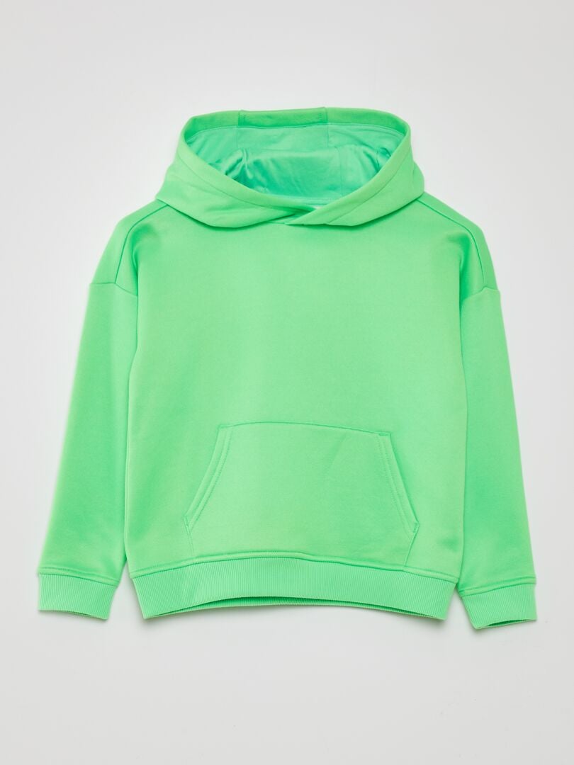 Sudadera con capucha de felpa - VERDE