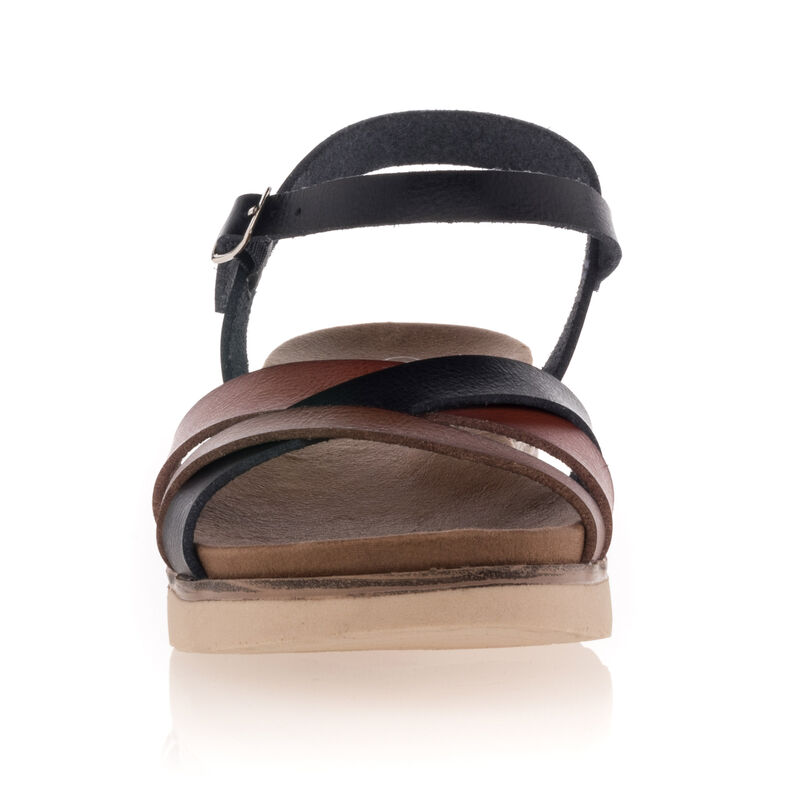 Svarte sandaler / sko med åpen tå til dame