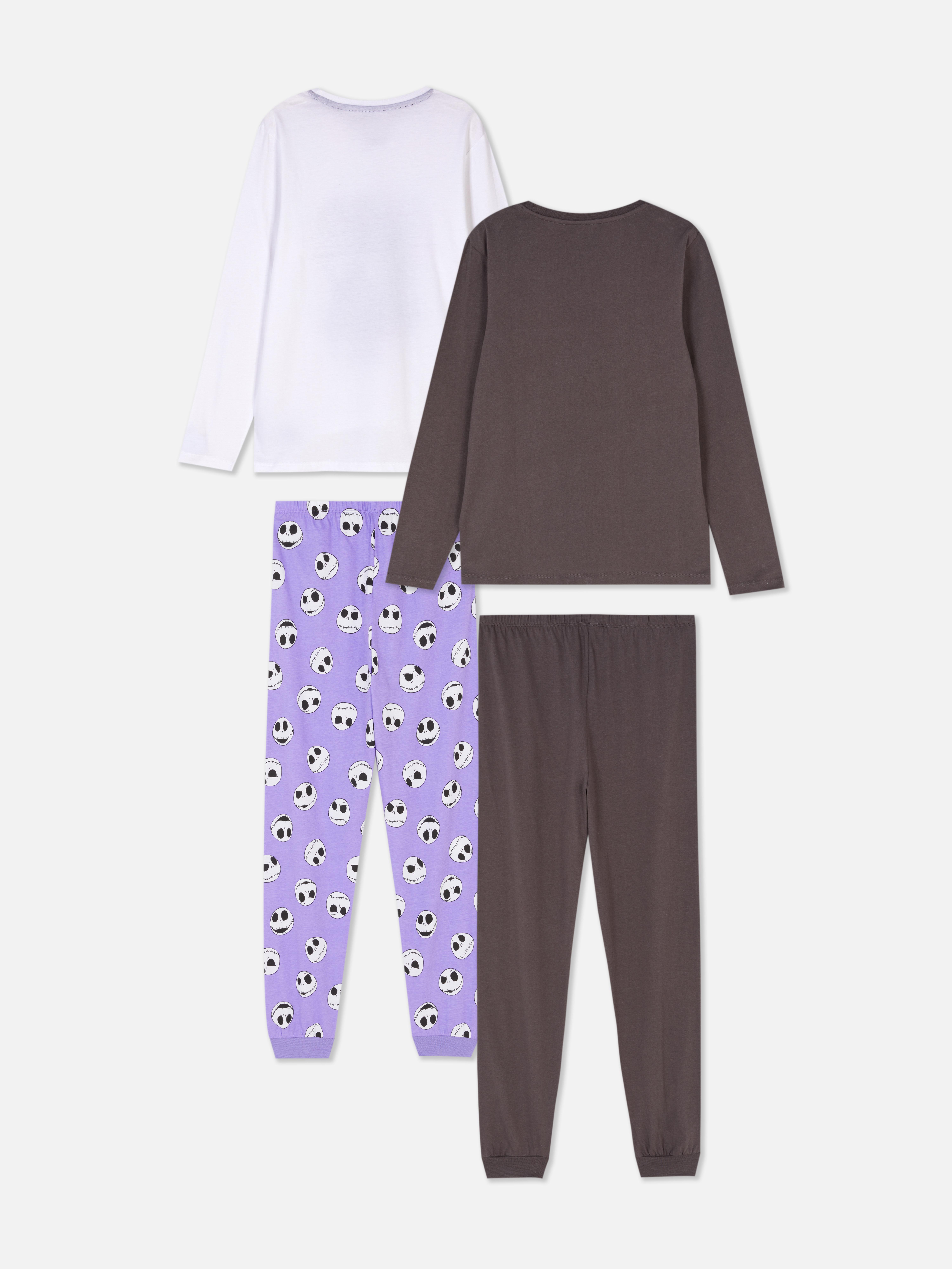Pijamale cu mânecă lungă Disney Coșmarul dinaintea Crăciunului, set de 2. O pijama cu mânecă lungă cu Jack Skellington și pantaloni de trening.
