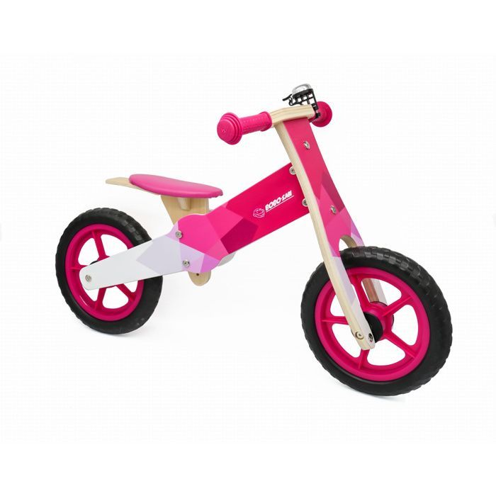 Bicicleta de equilibrio de madera rosa Bobo-San