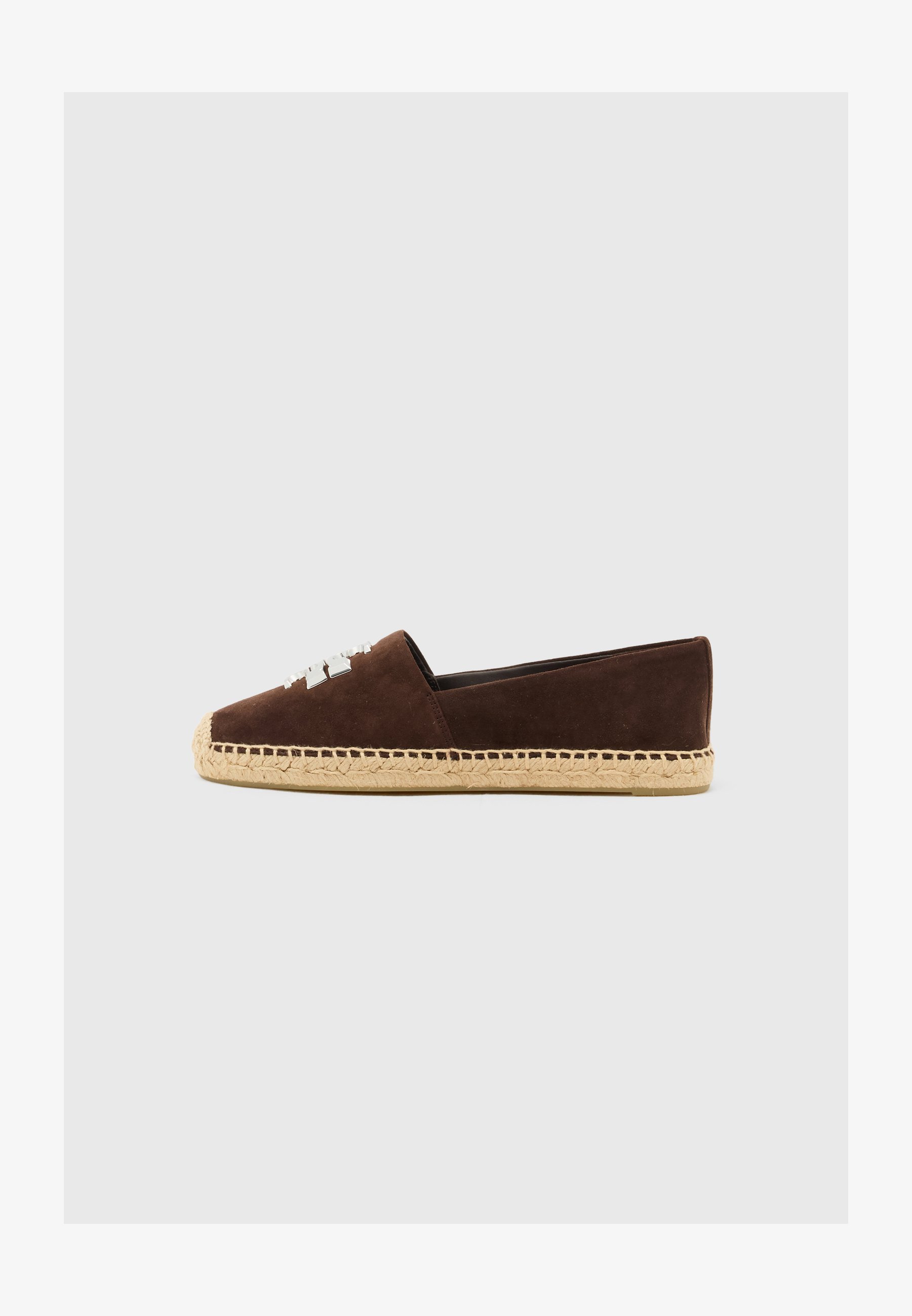 Tory Burch ELEANOR - Espadrilles - donkerbruin/zilverkleurig