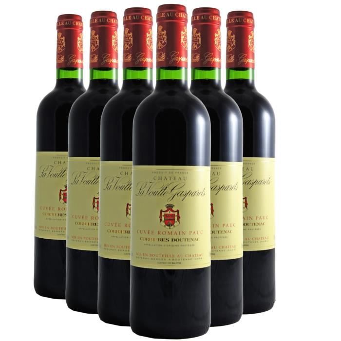 Corbières-Boutenac Cuvée Romain Pauc Rouge 2020 - Lot de 6x75cl - Château la Voulte Gasparets - Vin AOC Rouge du Languedoc -