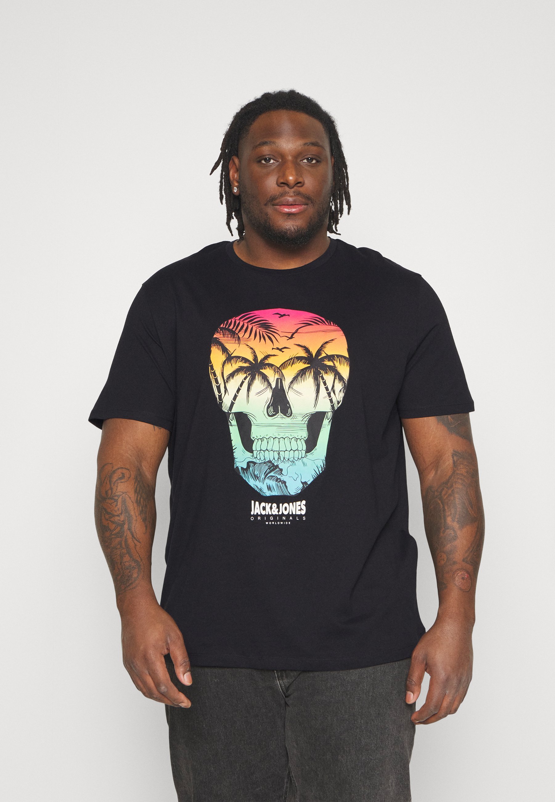 Maglietta girocollo Jack & Jones JORMINDSKULL TEE - Stampa - nera