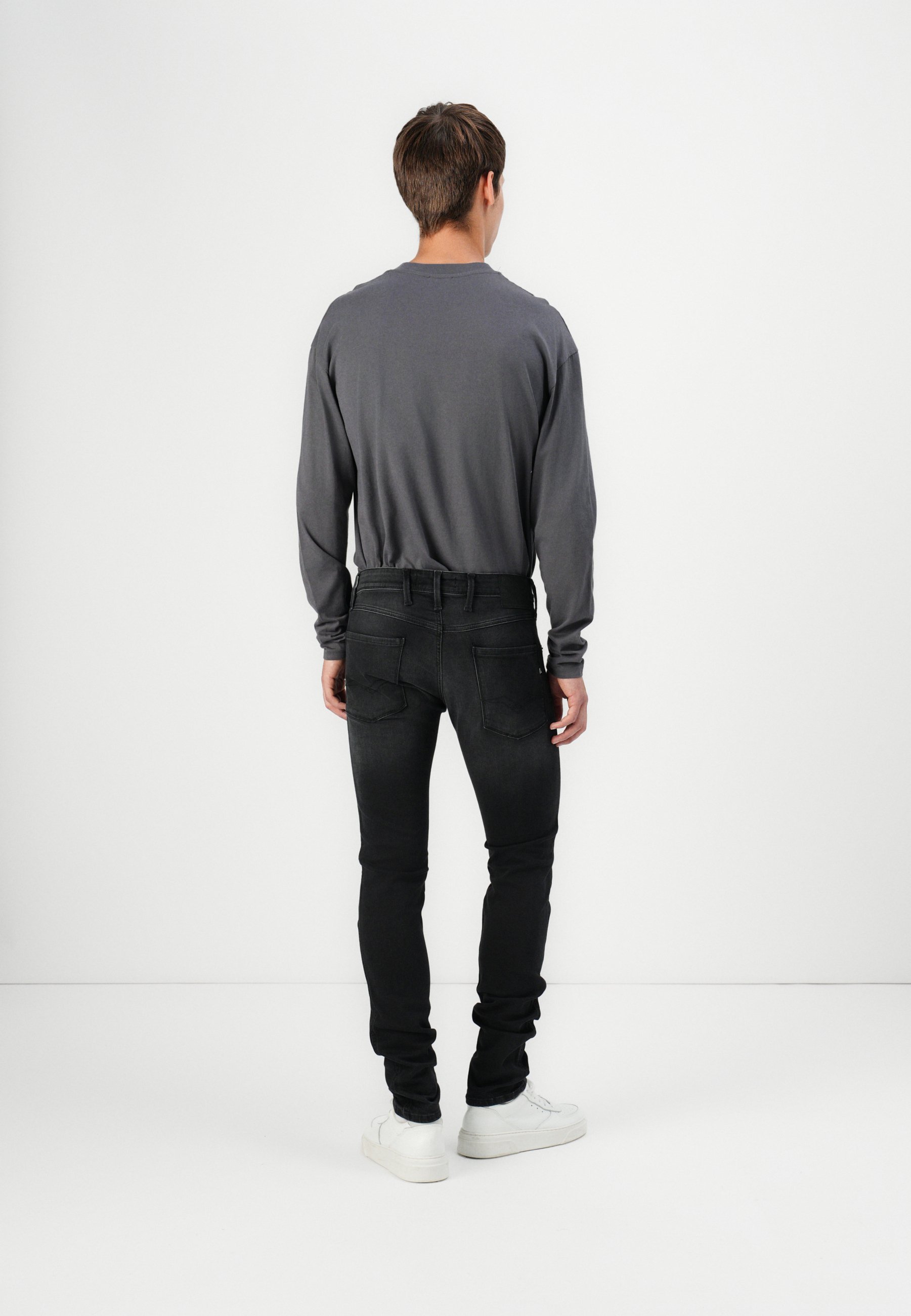 Replay ANBASS - Jeans slim - noir