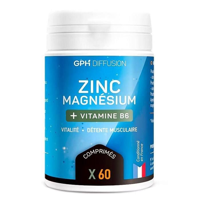 Magnesio + Zinc + B6 - Complemento alimenticio - 60 comprimidos
