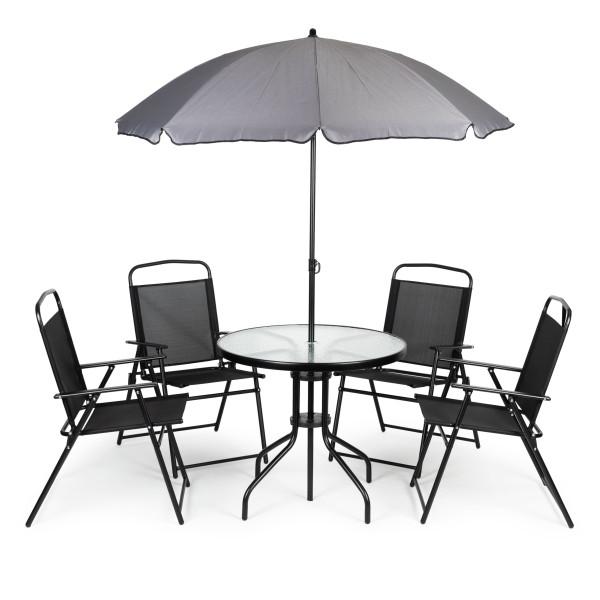 Komplet mebli ogrodowych stolik 4 krzesła parasol MultiGarden
