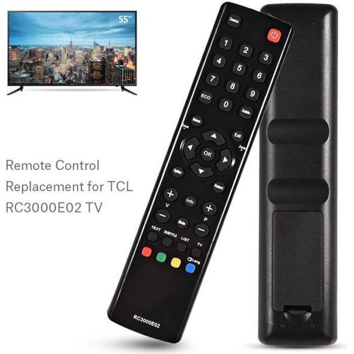 Mando a distancia - TCL - RC3000E02 - Compatible - Negro - Sencillo