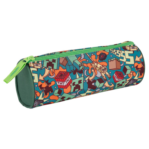  Estuche Escolar Minecraft Crazy Redondo