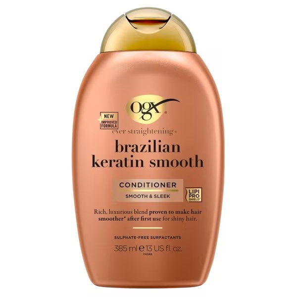 Ogx Ever Straight brazílsky keratínový vyhladzujúci kondicionér<br>385ml