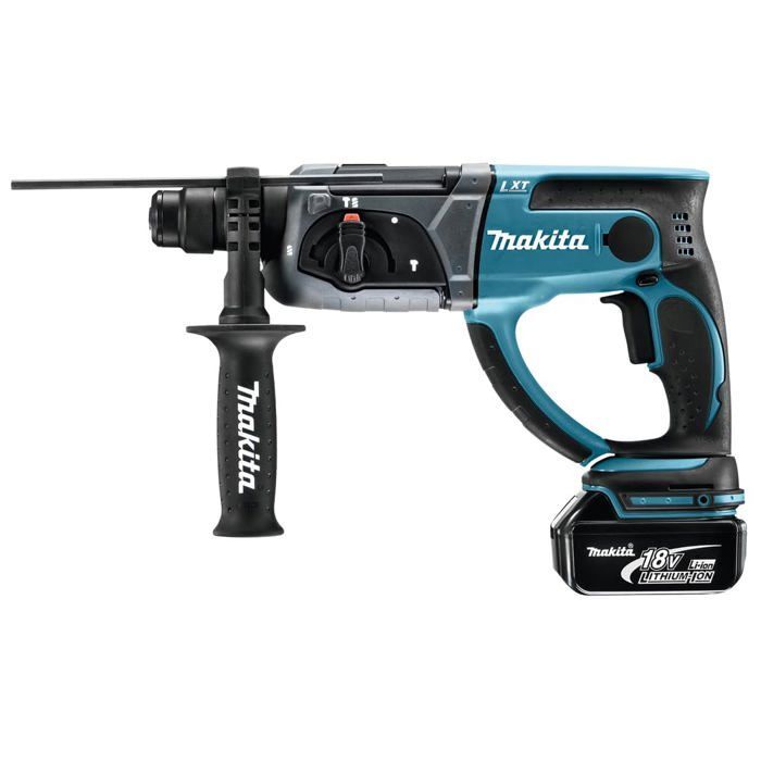 Trapano a percussione rotativo SDS Plus da 18 V + 2 batterie da 5 Ah + caricabatterie + valigetta MAKPAC - MAKITA - DHR202RTJ