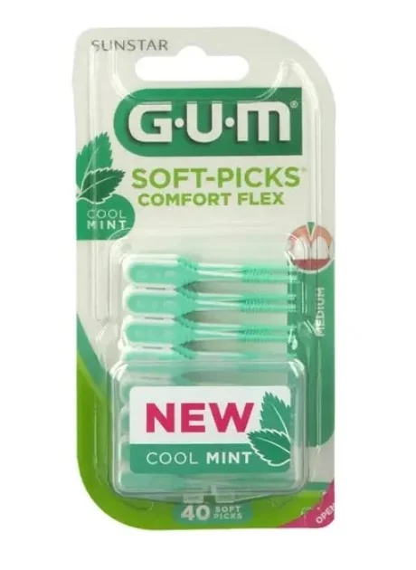 Cepillos interdentales GUM Comfort Flex Mint, 40 unidades con sabor a menta.