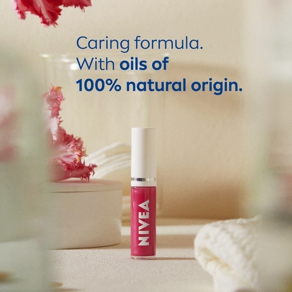 Olio labbra NIVEA Pink Rock per un'idratazione a lunga durata 5,5 ml