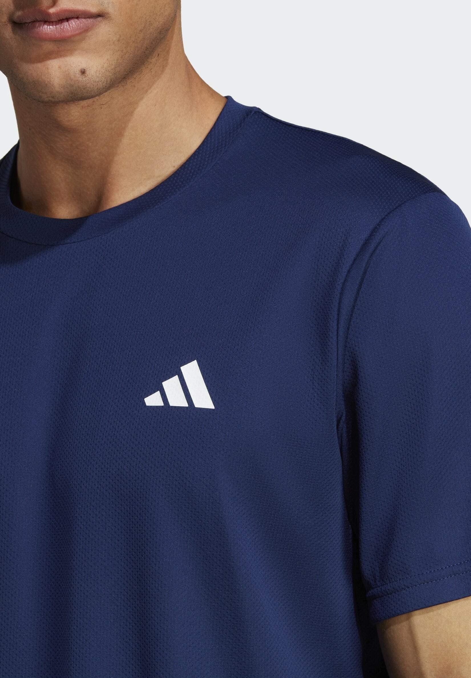 adidas Performance TRAIN ESSENTIALS - Camiseta esportiva - azul escuro e branca