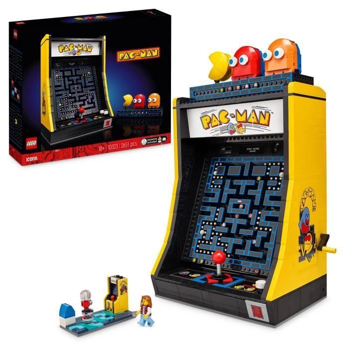 LEGO 10323 Cdiscount Exclusive Icons PAC-MAN Arcade Game, Model Kit for Adults, Game Machine with Characters