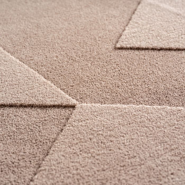 Carpetsale24 Tapis géométrique 200x290 cm beige, design scandinave boho, lavable, doux, effet 3D, pour grande pièce